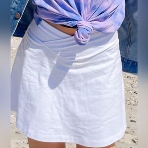 Victoria's Secret PINK COTTON V CROSS OVER SKORT 🤍 White